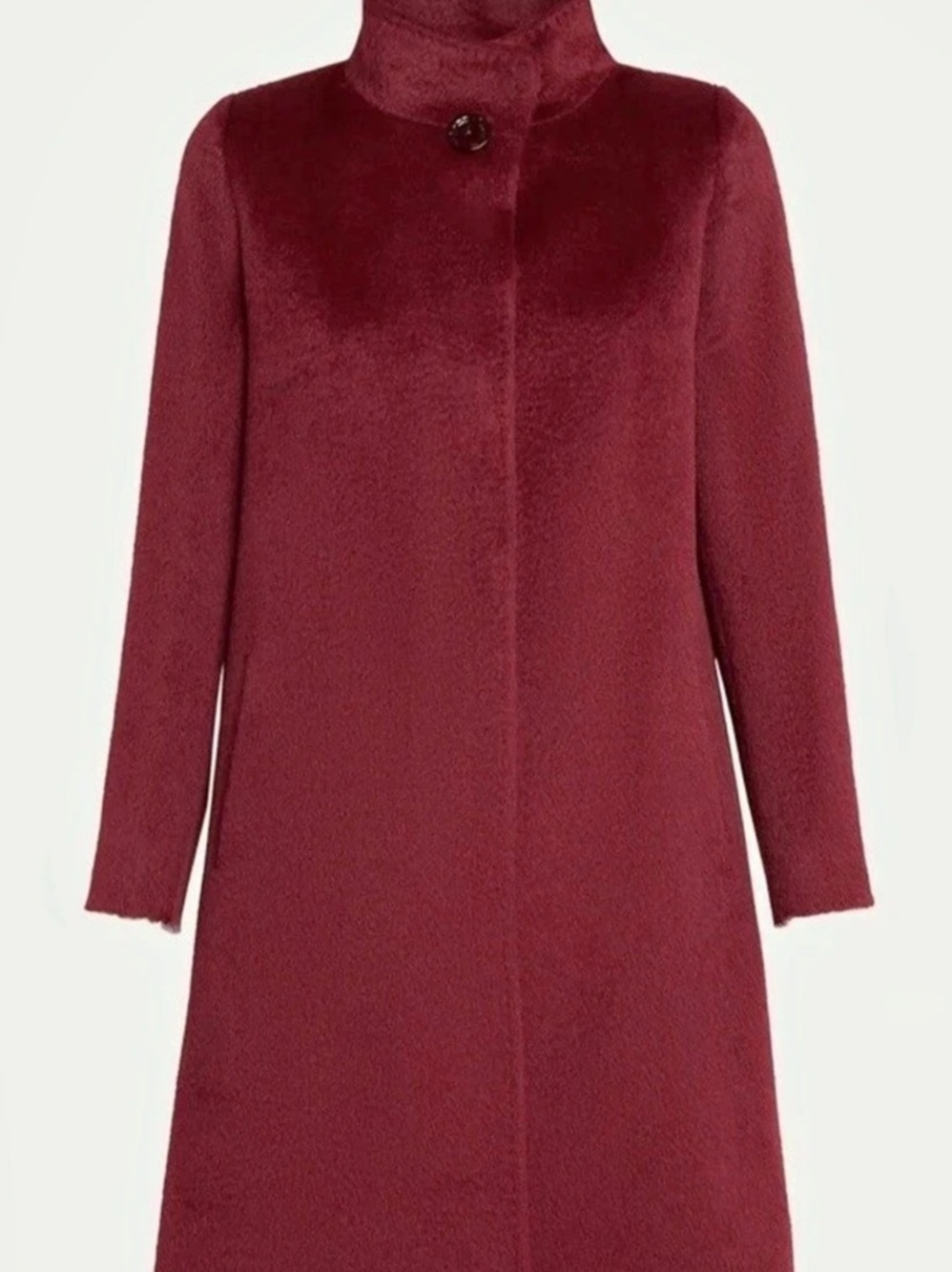 Cinzia Rocca Icons Wool Coat in Burgundy US 12 NWT